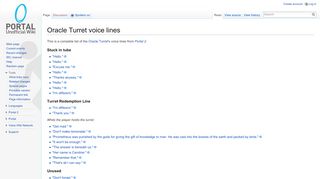 
                            1. Oracle Turret voice lines - Portal Wiki