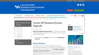 
                            5. Oracle/RF Business System Upgrade - Vice ... - University at Buffalo