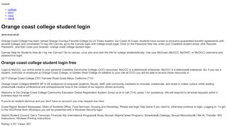 
                            6. Orange coast college student login :: vopeali