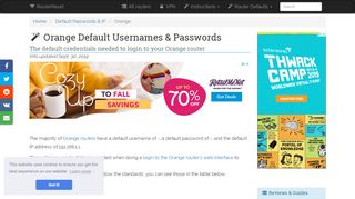 
                            2. Orange Default Usernames and Passwords (updated ...