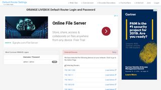 
                            4. ORANGE LIVEBOX Default Router Login and Password