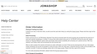 
                            4. Order Information - Jomashop