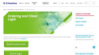 
                            1. Ordering and Client Login - Q2 Solutions - q2labsolutions.com