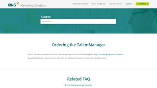 
                            9. Ordering the TalentManager | XING FAQ