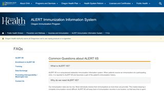 
                            2. Oregon Health Authority : FAQs : ALERT Immunization Information ...