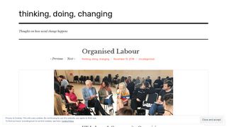 
                            7. Organised Labour – thinking, doing, changing