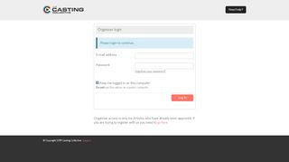 
                            9. Organiser login - Casting Collective Organiser