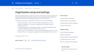 
                            8. Organization setup and settings - Atlassian Documentation