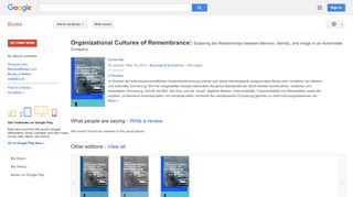 
                            7. Organizational Cultures of Remembrance: Exploring the Relationships ...