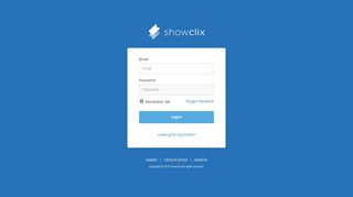 
                            5. Organizer Login - ShowClix Admin