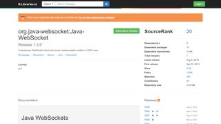 
                            9. org.java-websocket:Java-WebSocket 1.3.9 on Maven ...