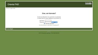
                            8. Orienta FAD: Login al sito