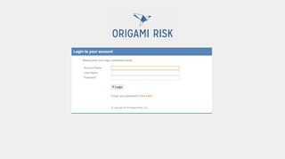 
                            4. Origami Risk - Login to your account