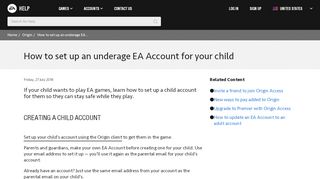 
                            8. Origin - How to set up an underage EA Account for your child - EA Help