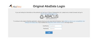 
                            1. Original AbaData Login - …