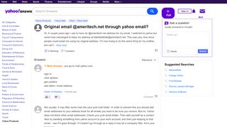 
                            4. original email @ameritech.net through yahoo email? | Yahoo ...