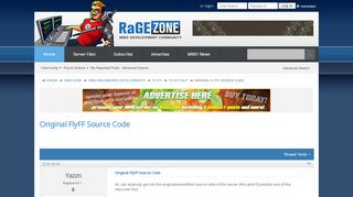 
                            2. Original FlyFF Source Code - RaGEZONE - MMO development community