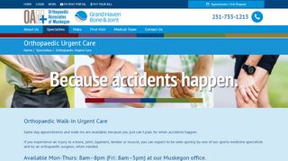 
                            9. Orthopaedic Urgent Care in Muskegon & Grand Haven, MI ...