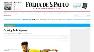 
                            8. Os 40 gols de Neymar - Esporte - Infograficos - Folha de S ...
