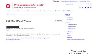 
                            3. OSC Client Portal Webinar | Ohio Supercomputer Center