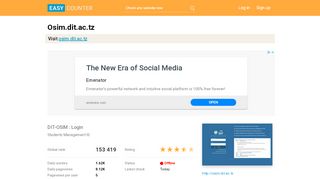
                            2. Osim.dit.ac.tz: DIT-OSIM : Login - Easy Counter