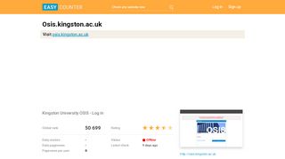 
                            5. Osis.kingston.ac.uk: Kingston University OSIS - …