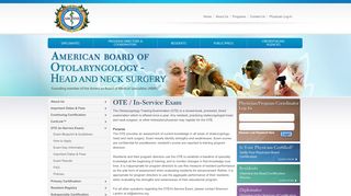 
                            1. OTE (In-Service Exam) - American Board of Otolaryngology ...