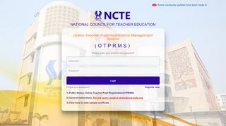 
                            3. OTPRMS - ncte.gov.in