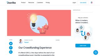 
                            7. Our Crowdfunding Experience - userlike.com