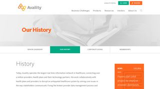 
                            8. Our History - Availity