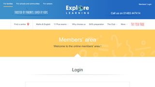 
                            10. Our Members' Area Dashboard - Explore Learning