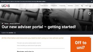 
                            9. Our new adviser portal – getting started! | Undergraduate | UCAS