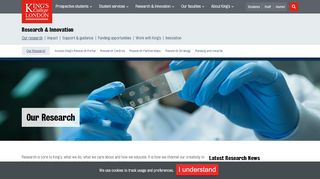 
                            9. Our Research | Research & Innovation | King's College London