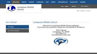 
                            8. Our School / Homepage - Lampasas ISD