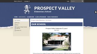 
                            8. Our School - Prospect Valley Elementary