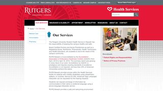 
                            5. Our Services at Rutgers Newark Health Services