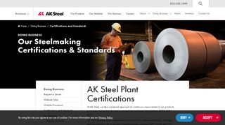 
                            8. Our Steelmaking Certifications and Standards | AK Steel