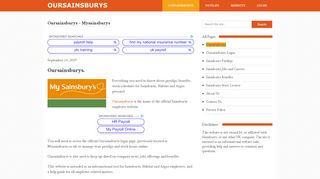 
                            4. Oursainsburys - Mysainsburys