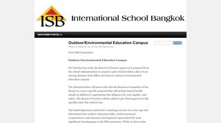 
                            5. Outdoor/Environmental Education Campus | ISB Parent Portal