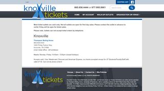 
                            2. Outlets - Knoxville Tickets