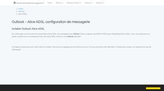 
                            9. Outlook - Alice ADSL configuration du courrier ...