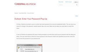 
                            11. Outlook: Enter Your Password Pop-up – Helpdesk