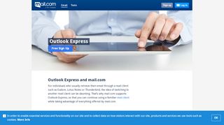 
                            1. Outlook Express and mail.com