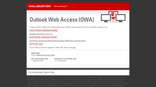 
                            1. Outlook Web Access (OWA) - Halliburton