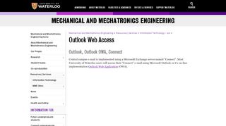 
                            3. Outlook Web Access - University of Waterloo