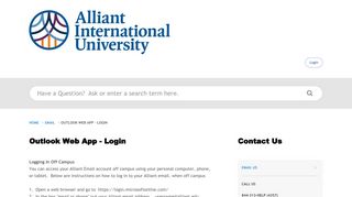 
                            4. Outlook Web App - Login - Alliant International University