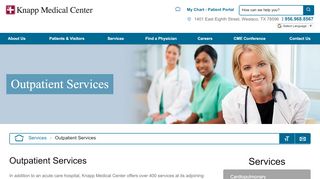 
                            9. Outpatient Services - Knapp Medical Center