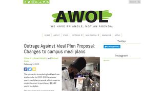 
                            6. Outrage Against Meal Plan Proposal: Changes to campus meal plans ...