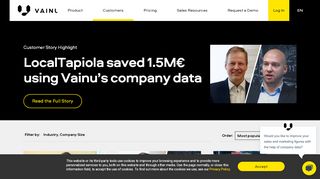 
                            1. Over 2,000 Customers and Counting | Vainu.io