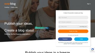 
                            1. Overblog: publish your ideas, create blogs about cooking ...